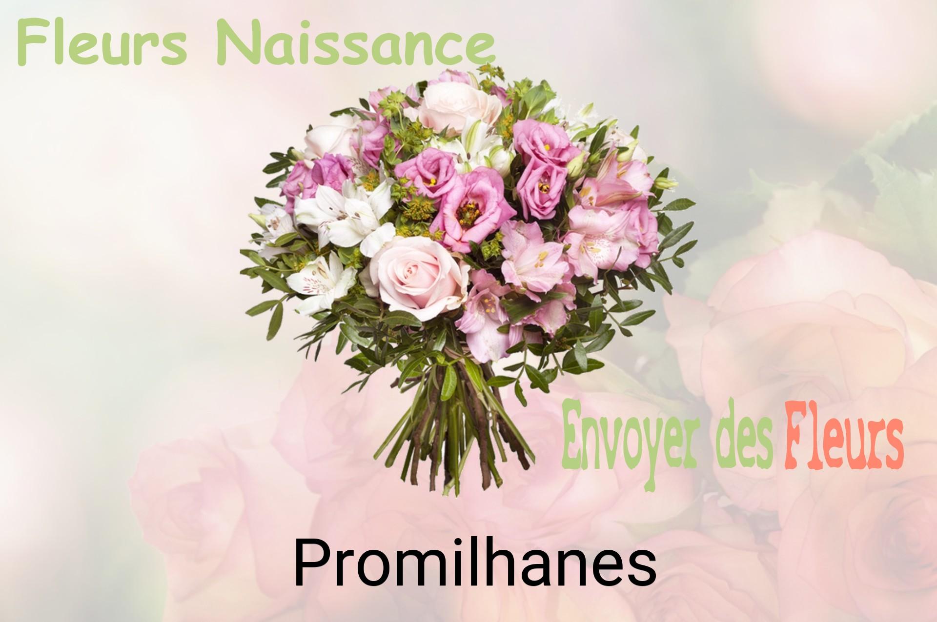 Bouquet de fleurs de naissance livré à Promilhanes